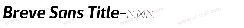 Breve Sans Title字体转换